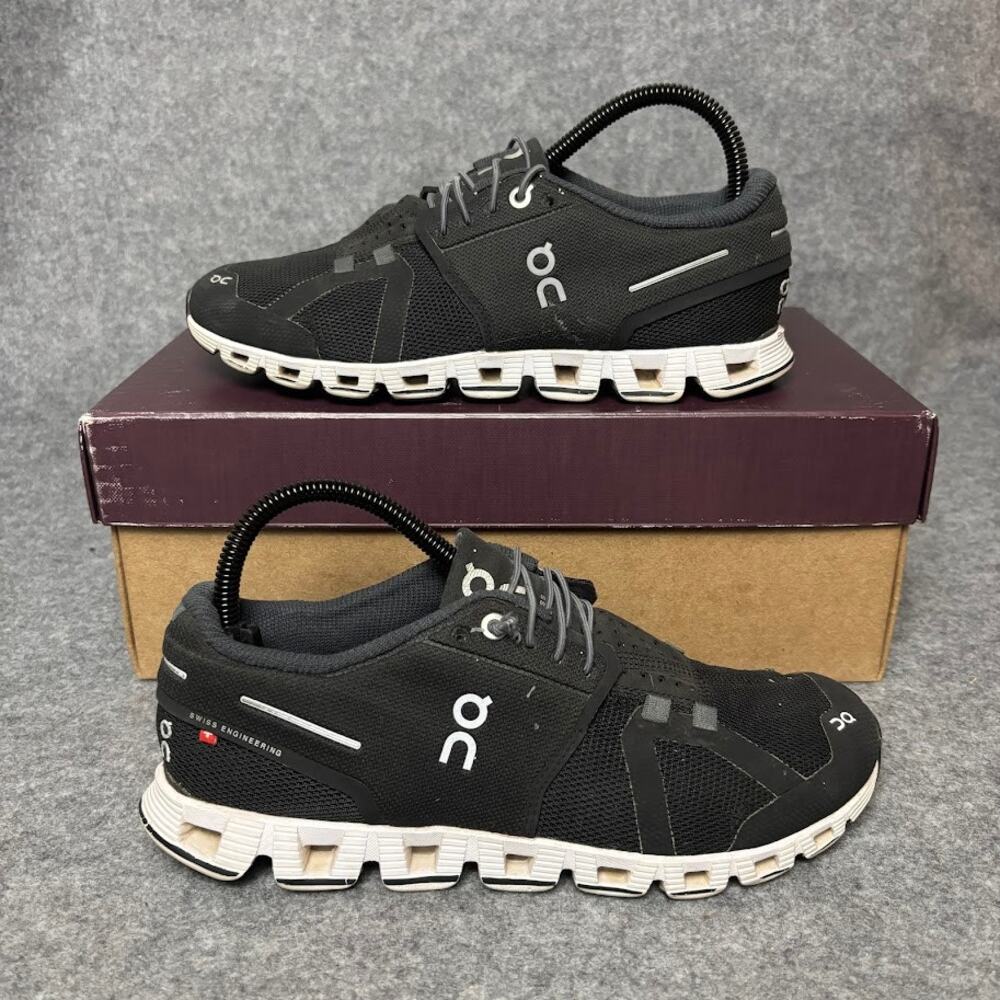 On Cloud 5 Black Mesh Athletic Sneaker Trainer Running Shoes Womens Size 8 US